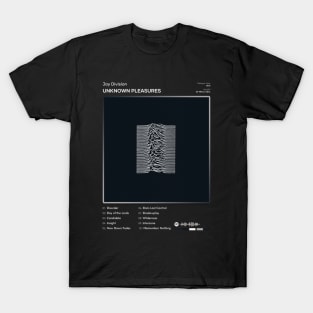 Joy Division - Unknown Pleasures Tracklist Album T-Shirt